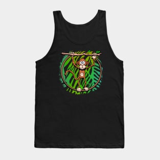 Hang in there, brave, like a monkey. Tank Top